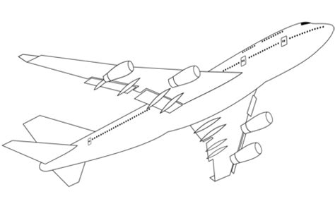 Boeing 747-400 coloring page | Free Printable Coloring Pages