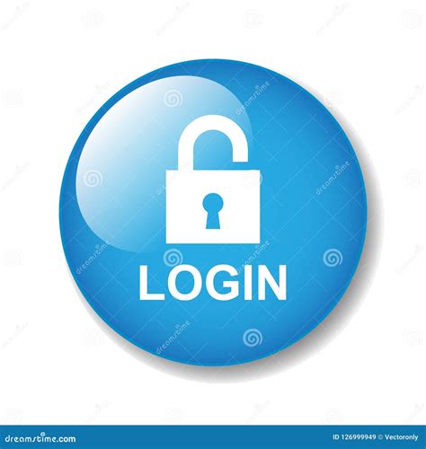 Login Icon Button Stock Illustration Illustration Of Secure 126999949