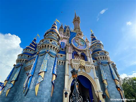 Photos See The New 50th Anniversary Sign On Cinderella Castle In