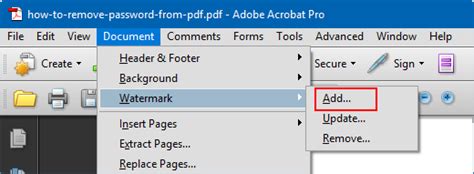 How To Add Watermarks To A Pdf Document