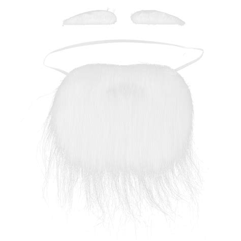 White Fake Beard Made Of Quality Flannelette Funny Santa Beard Simple To Use For Costume Party