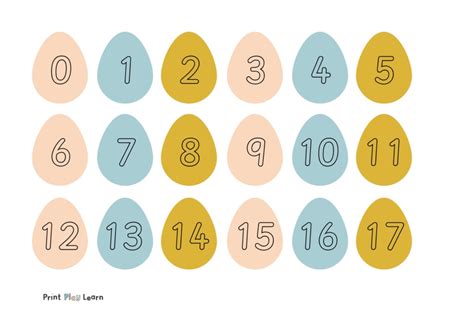 Easter Egg Number Cards 1 50 Printable Teaching Resources Print