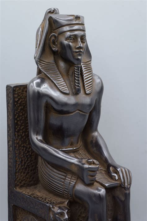 Unique Statue Of Egyptian Art King Khafre Heavy Solid Stone Etsy