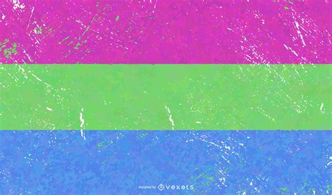 polysexual pride flag grunge vector download