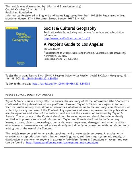Pdf A Peoples Guide To Los Angeles