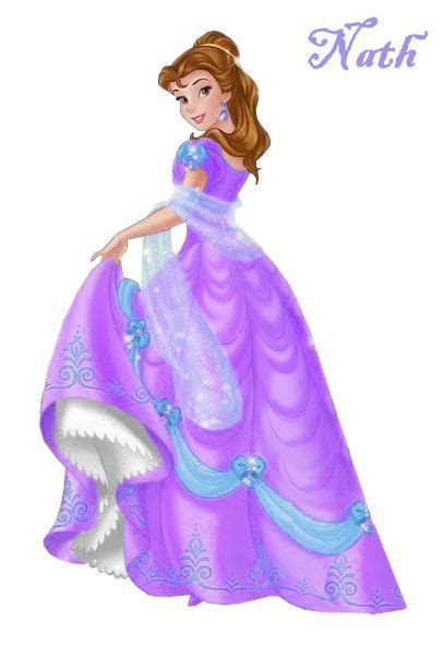 Belle In Her New And Beautiful Purple And Light Blue Dress Disney