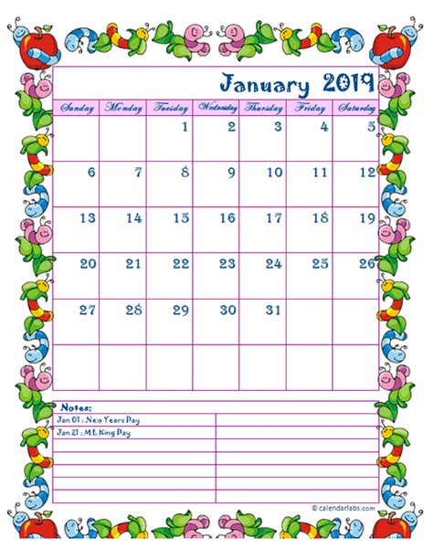 Blank Calendar Template For Kids 1 Templates Example Templates