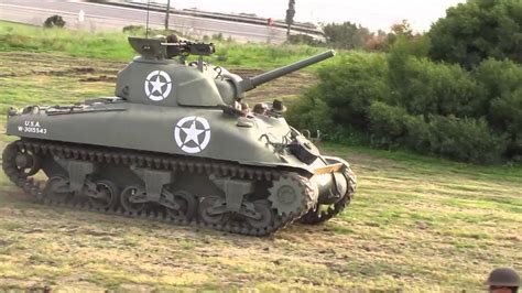 Restored WW2 M4 Sherman Tank Gun shoots - YouTube
