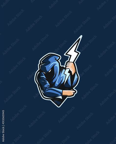 Vetor De Thunder Mascot Logo Esport Logo Do Stock Adobe Stock