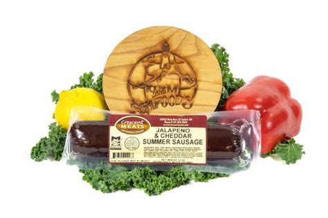 Jalapenocheddar Summer Sausage 12oz 10th And M Seafoods