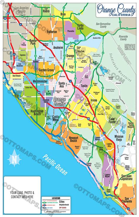 Orange County Map No Zip Codes Otto Maps