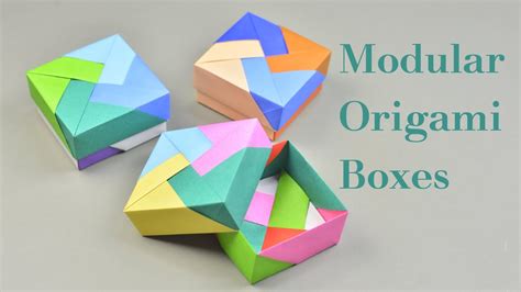 3 Easy Modular Origami Boxes Tutorial Creative Diy Youtube