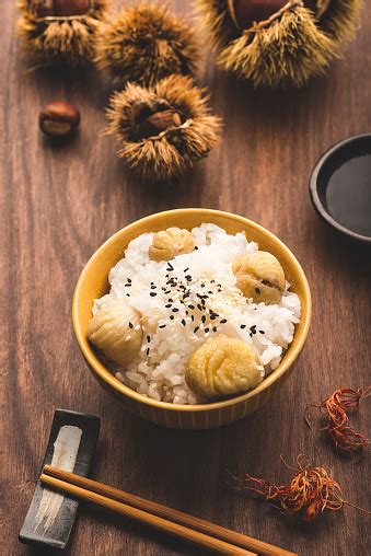 Chestnut Rice Or Kuri Gohan Is A Traditional Autumn And Winter Japanese