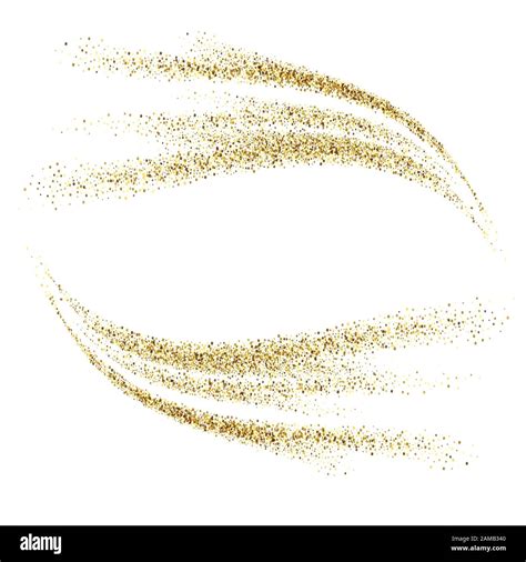 Vector Gold Glitter Waves Abstract Background Sequins Wave On A White