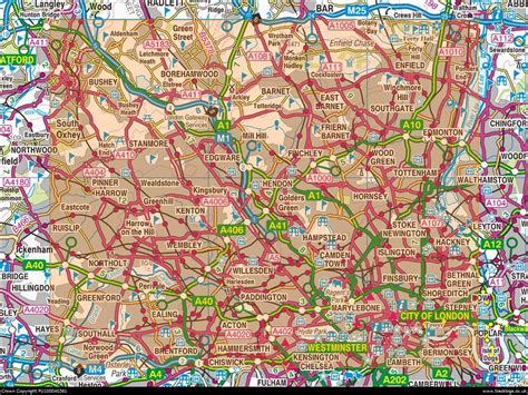 London Street Map Wallpaper