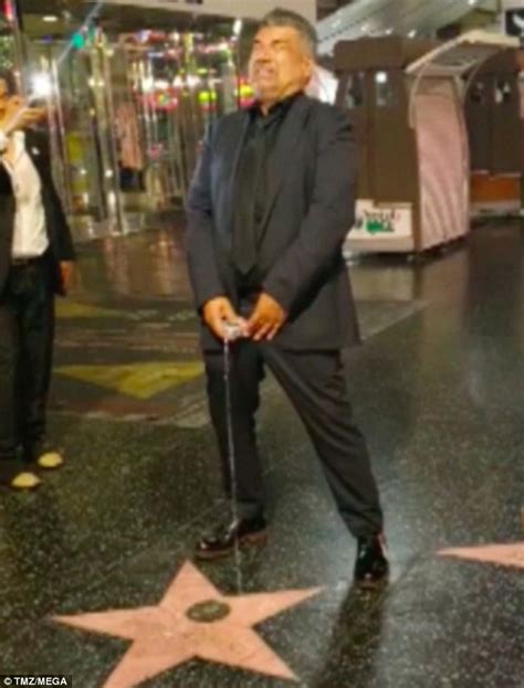 George Lopez Films Himself Urinating On Trump S Hollywood Star Daily Mail Online