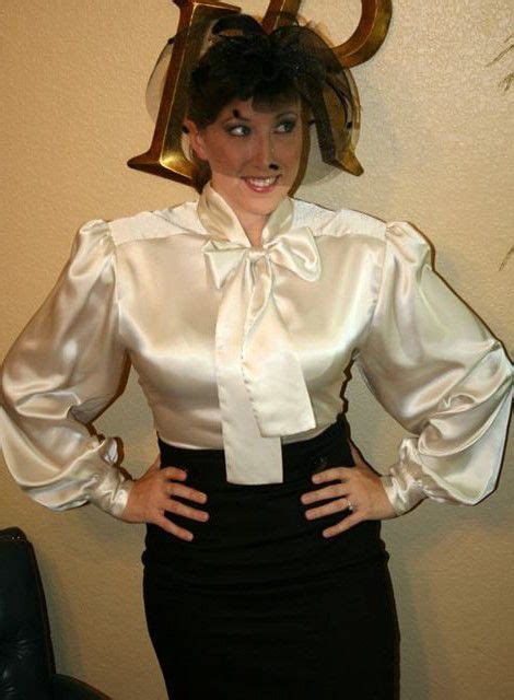 Untitled In Satin Bow Blouse Satin Blouses Shiny Blouse