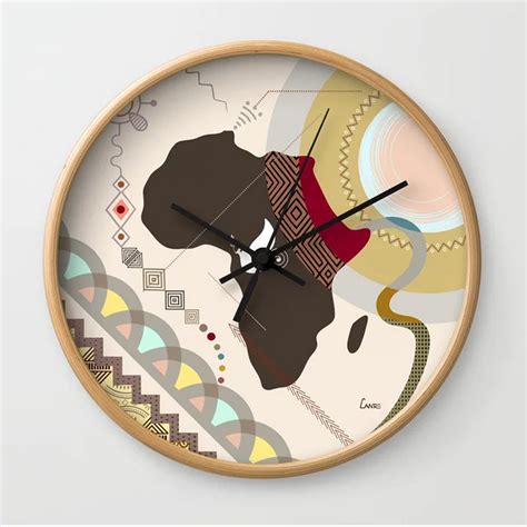 African Clock African Map Decoration African Map Art Etsy Canada
