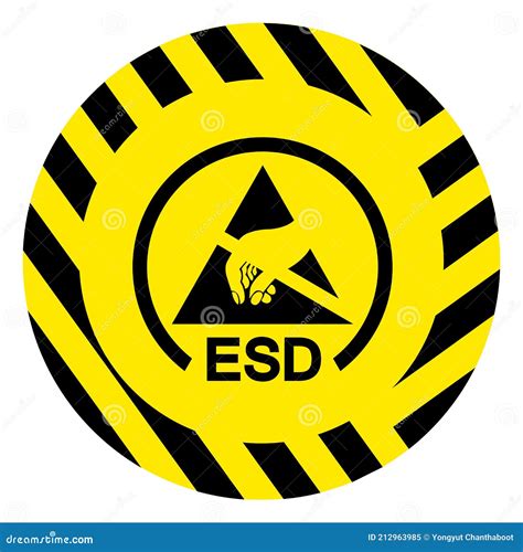 Esd Protective Area Symbol Sign Vector Illustration Isolated On White