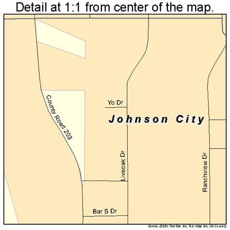 Johnson City Texas Street Map 4837780