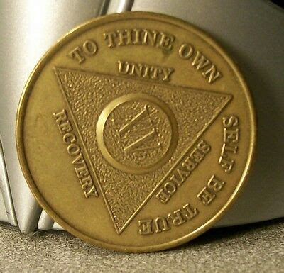 Aa 24 hour recovery coin token, recovery, unity, service lot of 5. To Thine Own Self Be True, Recovery Program Medal Xv • $2 ...