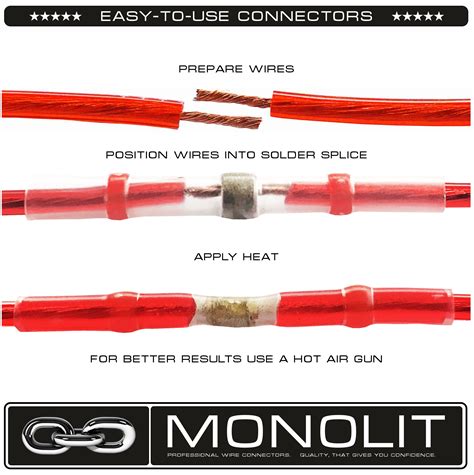 MONOLIT Pcs Solder Seal Electrical Connectors Waterproof Marine Automotive EBay
