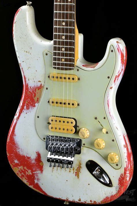 Fender 1960 Strat Heavy Relic White Lightning 22 Fret Olympic White