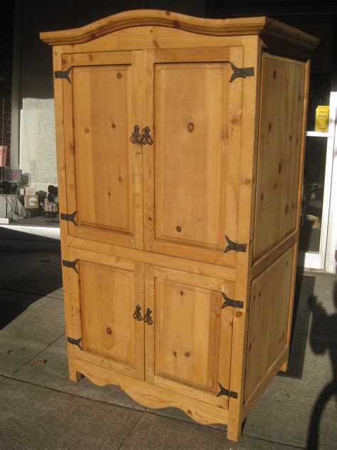 UHURU FURNITURE & COLLECTIBLES: SOLD - Pine Armoire - $175