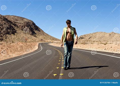 Man Standing On The Road Stock Photo Image Of Walking 9126706