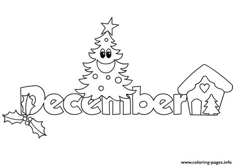 December Christmas 2 Coloring Page Printable