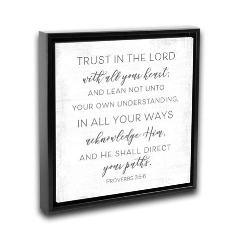 Buy Scott397house Wood Framed Sign 12x12 Bible Verse Printable Wooden Prints Trust In The Lord