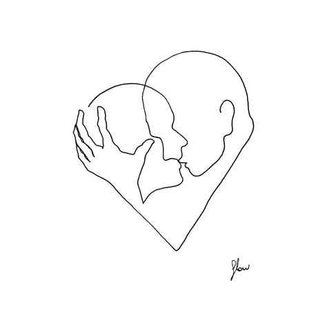 Artist Uses Simple Line Drawings To Capture A Couples Intimate Moments