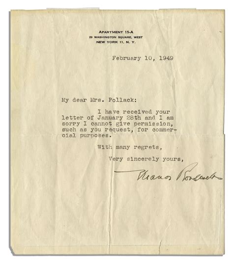 Lot Detail Eleanor Roosevelt Typed Letter Signed Shortly After Wwii