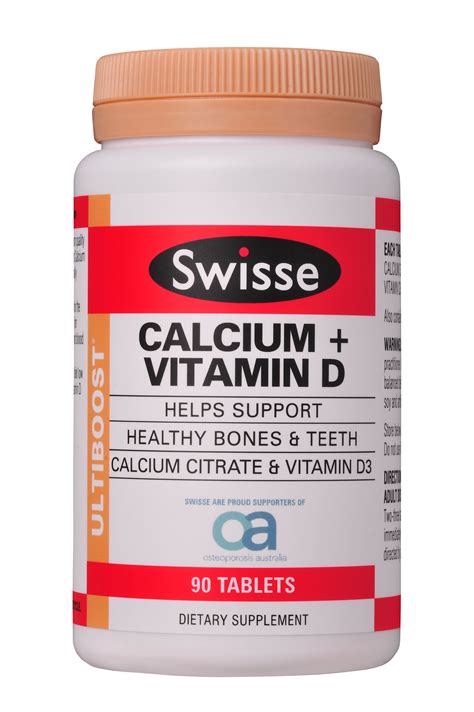 Calcium and vitamin d are essential to building strong, dense bones when you're young and to keeping them strong and healthy as you age. Buy Swisse Calcium + Vit D Online - 90 Tabs and 150 caps