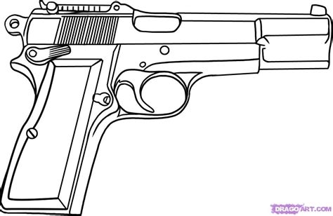 Really Good Drawing Of A 9mm Pistol Drawing Lessons For Kids Drawing