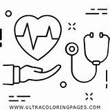Stethoscope Coloring Getcolorings sketch template