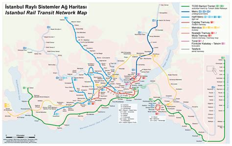 Istanbul Rail Transit Network Map Istanbul Map Istanbul Travel Guide