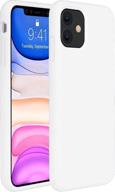 Hoes Voor Iphone 11 Hoesje Siliconen Case Hoes Back Cover Tpu Wit