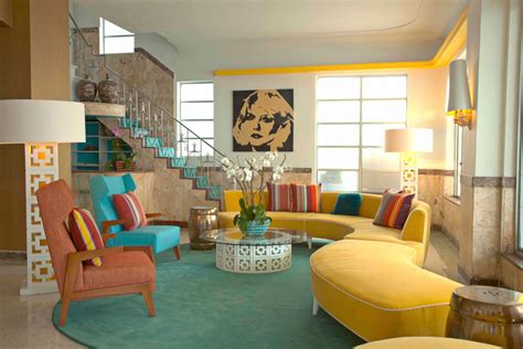 Retro Living Rooms Retro Interior Design Colourful Living Room