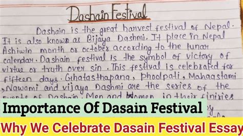 Dashain Festival Essay In English Importance Of Dashain Festival