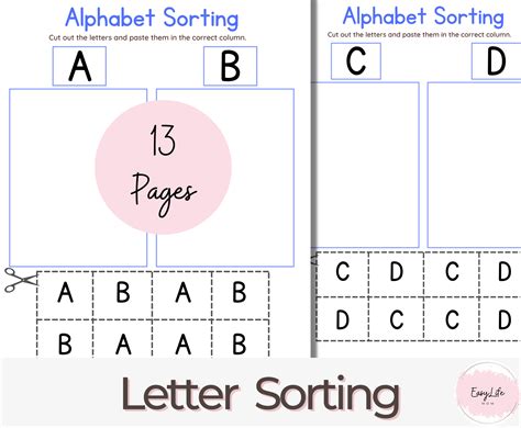 Alphabet Letter Sorting Preschool Activities Prek Etsy Singapore