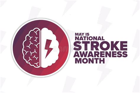 May Is National Stroke Awareness Month Holiday Concept Stock Vector