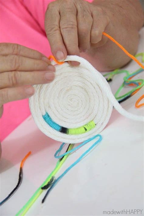 How To Make No Sew Rope Bowl Rope Crafts Fabric Bowls