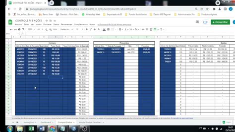 Planilha para controle de Fundos imobiliários e ações YouTube