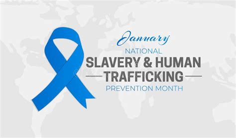 Slavery And Human Trafficking Prevention Month Background Illustration