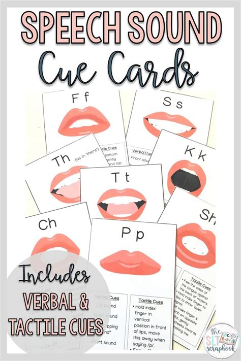 Speech Sound Cue Cards For Articulation Speech And Language Therapy