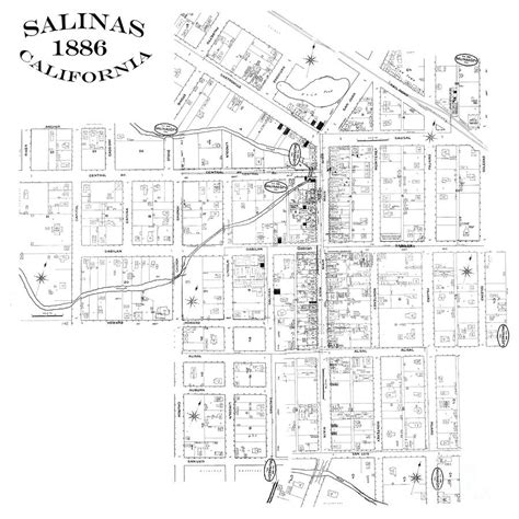 Map Of Salinas California 1886 Photograph By Monterey County