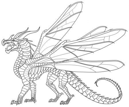Wings Of Fire Dragon Coloring Pages Silkwing Pic Clam Coloring Home