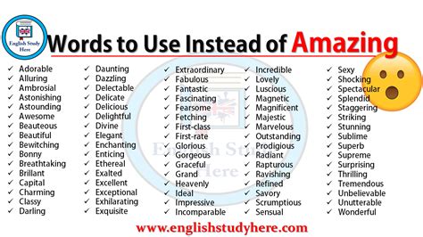 Words To Use Insteaf Of Amazing English Study Here