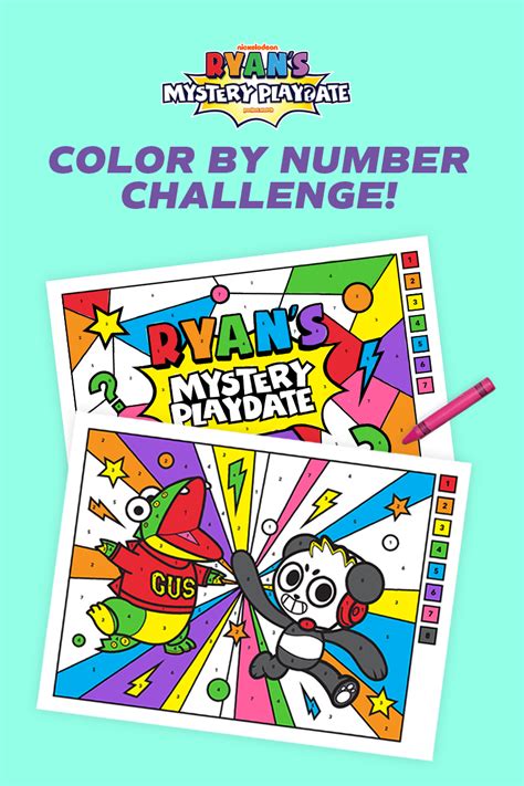 Gus the gummy gator coloring pages. Ryan Challenges You to Color By Number in 2020 | Color by ...